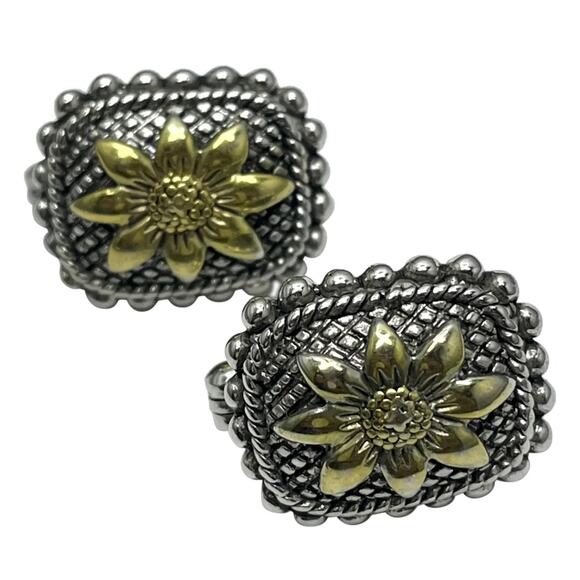 BOGO FREE Vintage JC Sunflower Earrings clip on earrings - Picture 1 of 6